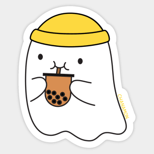 Bubble Tea Ghost Sticker